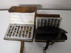 Three wallets of fishing flies (3) CONDITION REPORT: Black wallet empty.