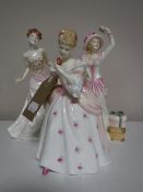 Three Royal Doulton figurines, 'Christine' from the Peggy Davies collection HN3905,