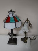 A Tiffany style table lamp with shade,