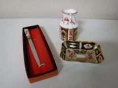 A Royal Crown Derby Old Imari vase, height 9cm,