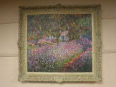 An Artagraph edition : Lavender in a field, framed.