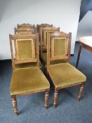 A set of six Edwardian mahogany dining chairs