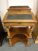 A Victorian oak clerk's desk,