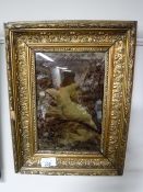 A Victorian gilt framed crystoleum,