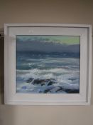 A contemporary framed oil on canvas,