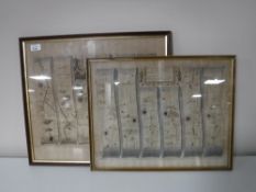 Two framed maps;