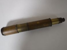 A brass military telescope case