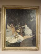 An Artagraph edition : Figures by a path, framed.