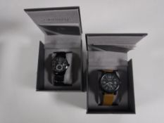 Two boxed gents Globenfeld wristwatches