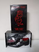 A pair of gents Jeffrey West Mews black leather brogues,