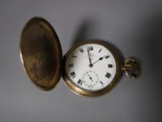 A gold plated Waltham pocket watch numbered 21775238 CONDITION REPORT: Fully wound