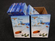 A box containing seven Master car cold weather kits, together with a box containing LP's,