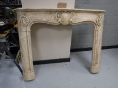 A marble effect fire surround