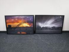 Two contemporary framed photographs,
