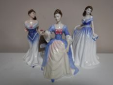 Three Royal Doulton figures, 'Valerie.