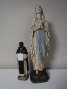 Two religious chalk figures