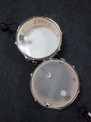 Two drums converted into a light fitting