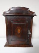 A Victorian inlaid mahogany miniature wall cabinet