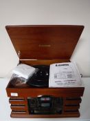 A Steepletone retro style music centre