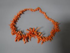 An antique coral necklace