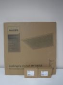 Six boxed Philips LED panels together with starters