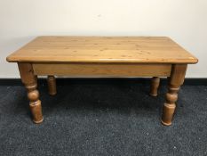 A pine coffee table