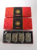 Twelve Zippo style lighters in three boxes
