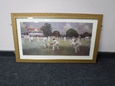 Five framed sporting prints,