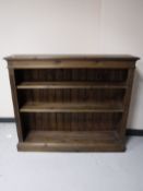 A set of pine open book shelves