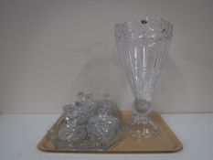 A Bohemian crystal glass vase ,