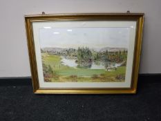 Five framed sporting prints,