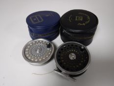 A cased Hardy Brother's Marquis 8/9 reel together with a cased Hardy's spool