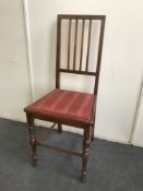 An antique mahogany bedroom chair
