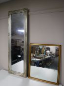 A set of folding stool steps, together with a framed relief panel; Knights on Horseback,