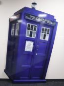 A large cutout Doctor Who's Tardis
