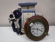 A china elephant plant stand,