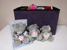 A box containing teddy bears