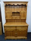 A pine kitchen dresser