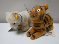 A Steiff 'Knut' Polar bear together with a Steiff Tigger (2)