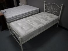 A 3' metal metal bed frame,