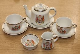 A miniature commemorative tea service