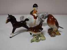 A John Beswick Norman Thelwell figure, Girl on a Pony,
