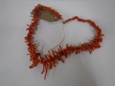 An antique coral necklace