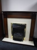 A contemporary electric fireplace,