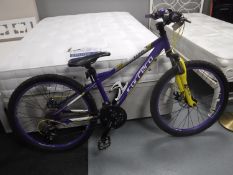 A girls Carrera Luna front suspension mountain bike