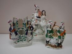 A Staffordshire pocket watch holder,