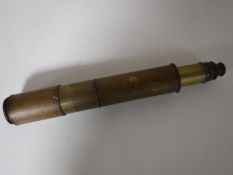 A brass military telescope case