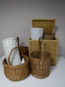 A quantity of wicker baskets