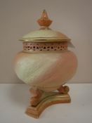 A Locke & Company, Worcester pot pourri vase with lid,