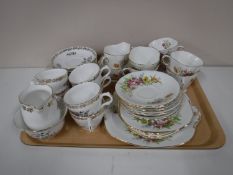 A tray containing a twenty piece Royal Grafton Bone china tea service,